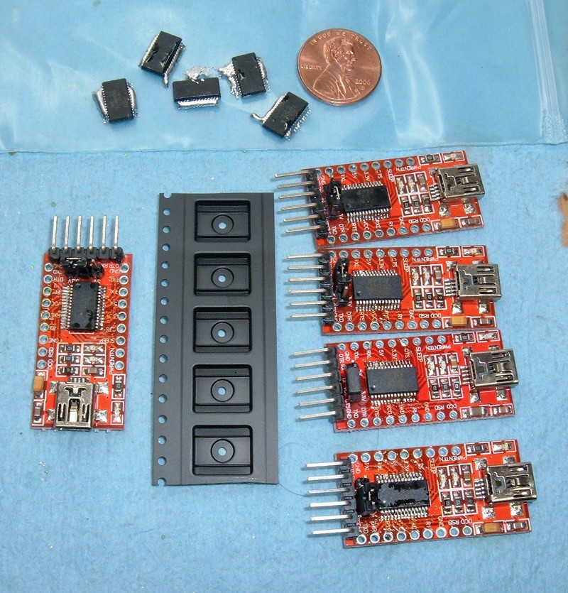 Fixing Fake FTDI FT232RL Adapters (SSOP-28 rework with an iron)