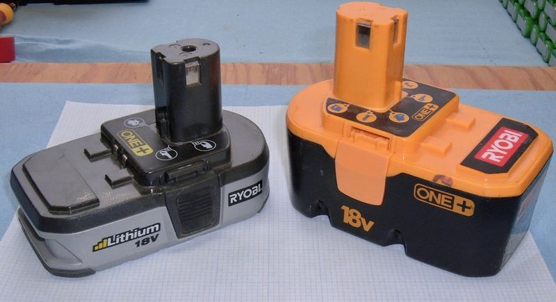 Ryobi One+ Lithium & NiCd Tool Battery Teardown