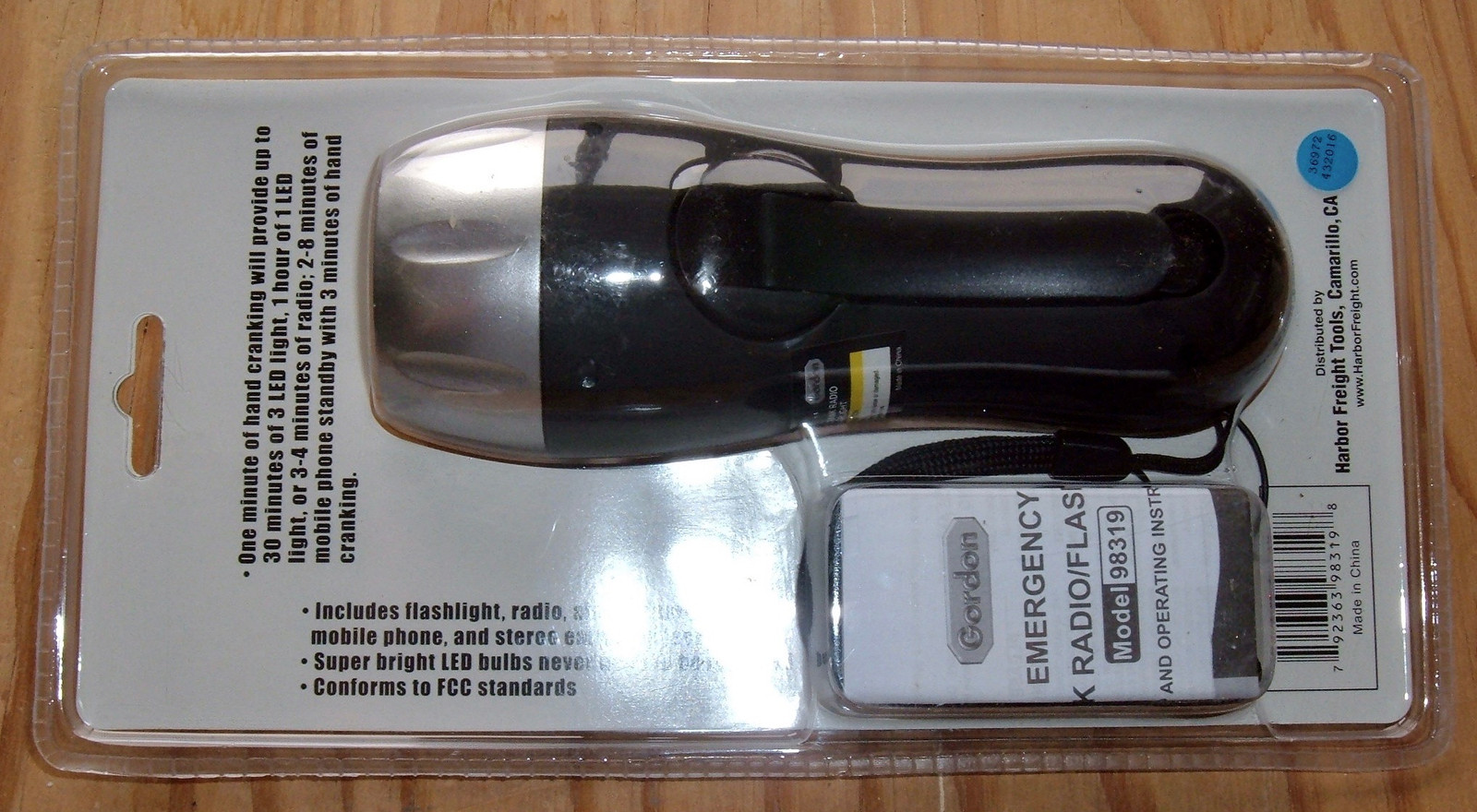 Manual 3-LED Hand Crank Emergency Flashlight