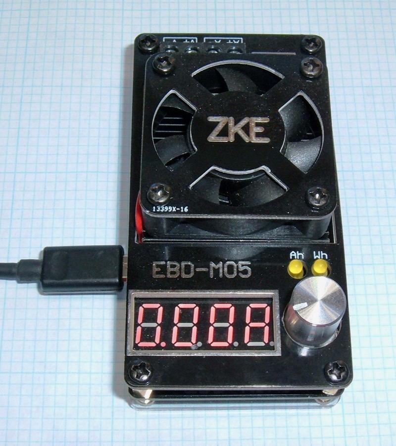 The EBD-M05 Battery Tester: 19.5V, 5A, 30W, useful software!