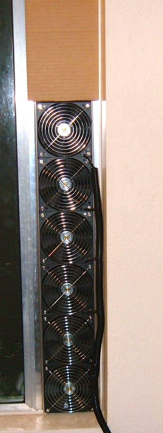 House fan for vertical windows: DIY Version with 120mm fans!