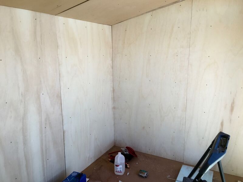 Solar Shed: Part 7: Plywooding the Walls